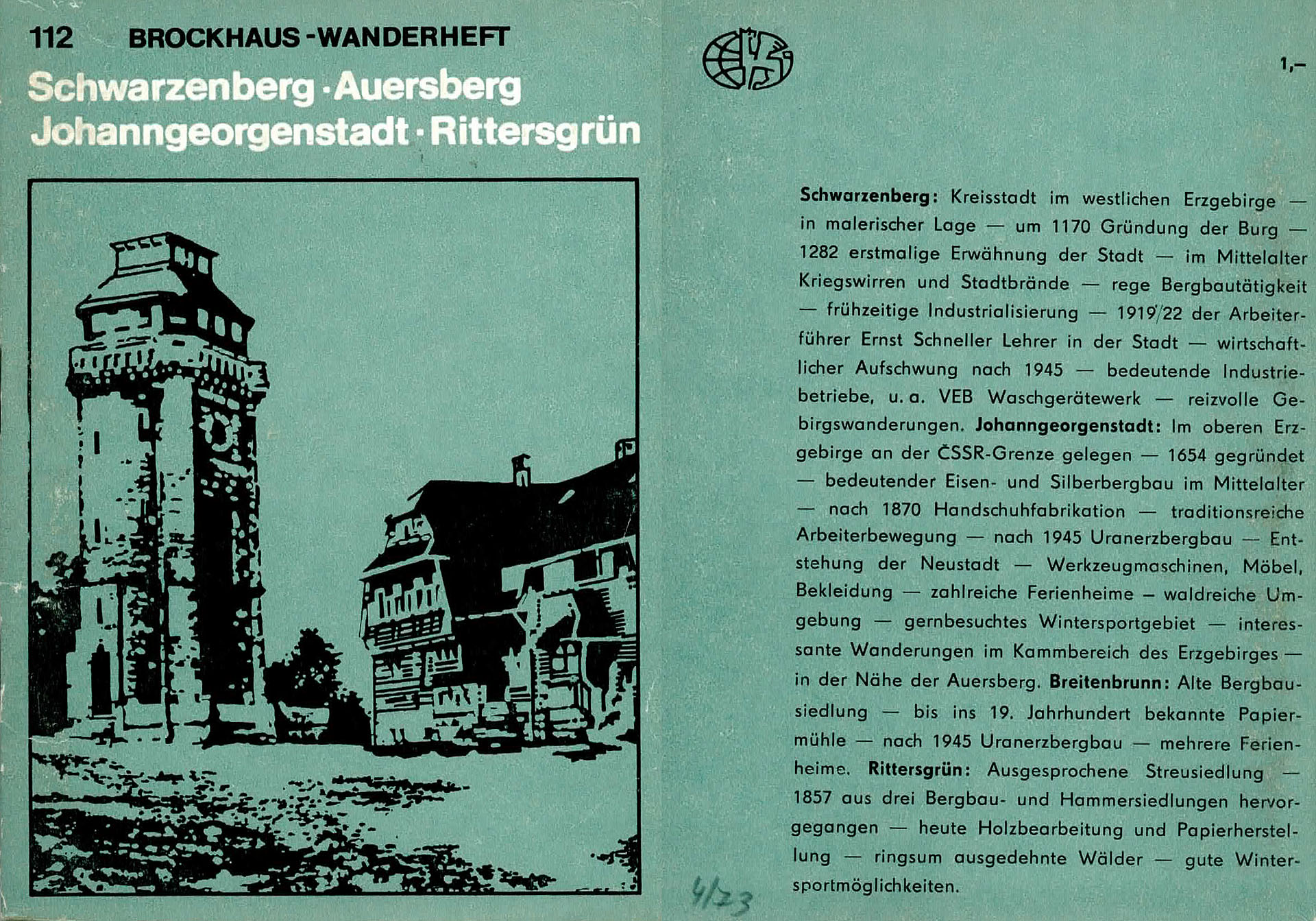 Schwarzenberg - Auersberg - Johanngeorgenstadt - Rittersgrün - Lippold, Willi / Frommelt, Kurt